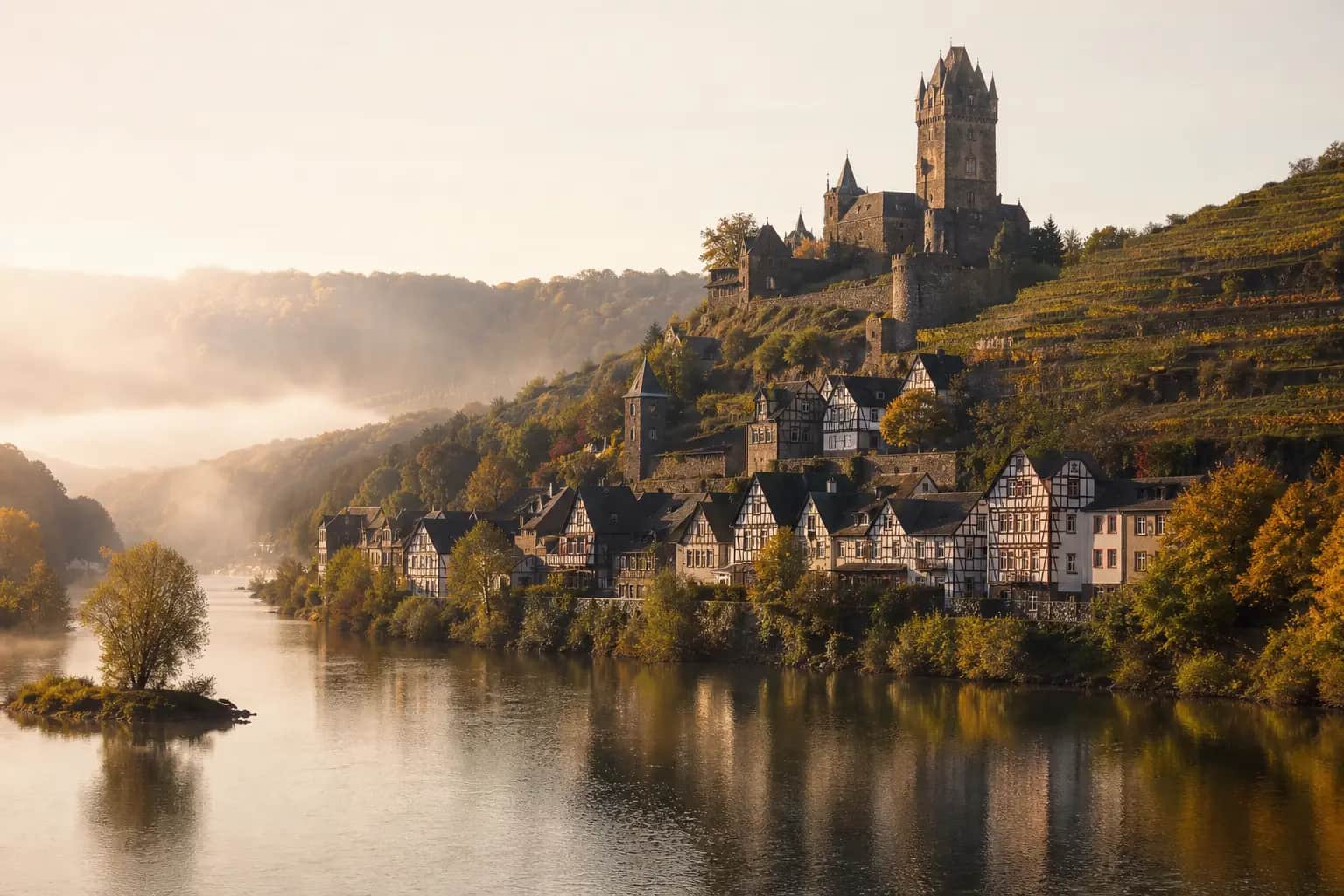 Stimmungsvoller Blick auf die Region Besigheim – Pieta Bestattungen ist hier für Sie da