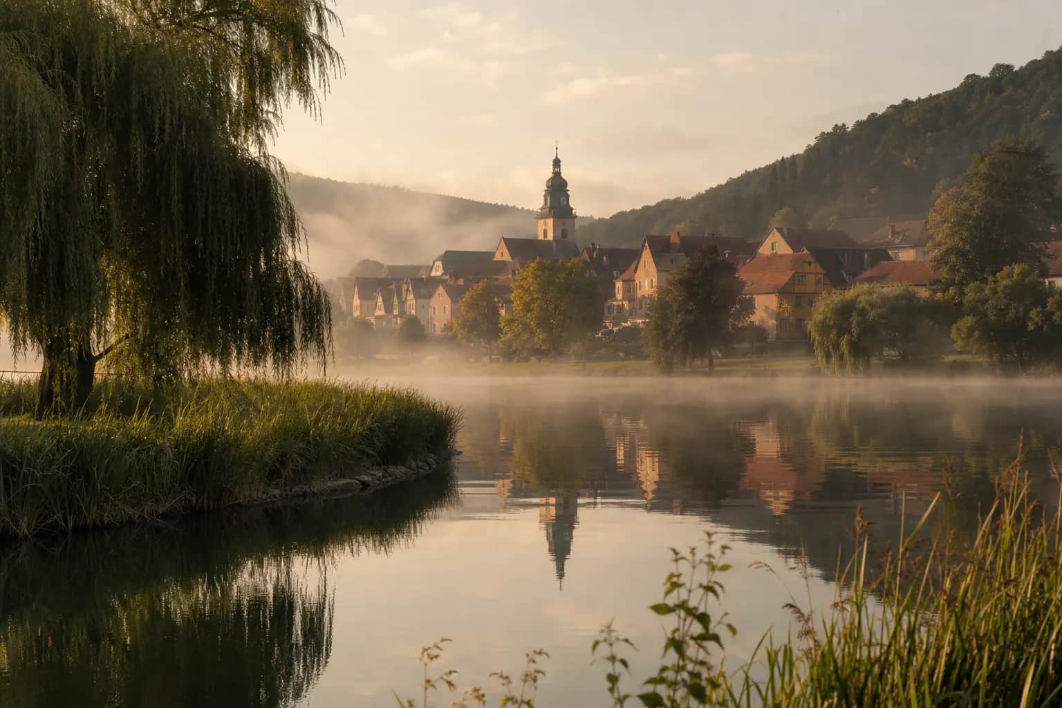 Stimmungsvoller Blick auf die Region Benningen am Neckar – Pieta Bestattungen ist hier für Sie da