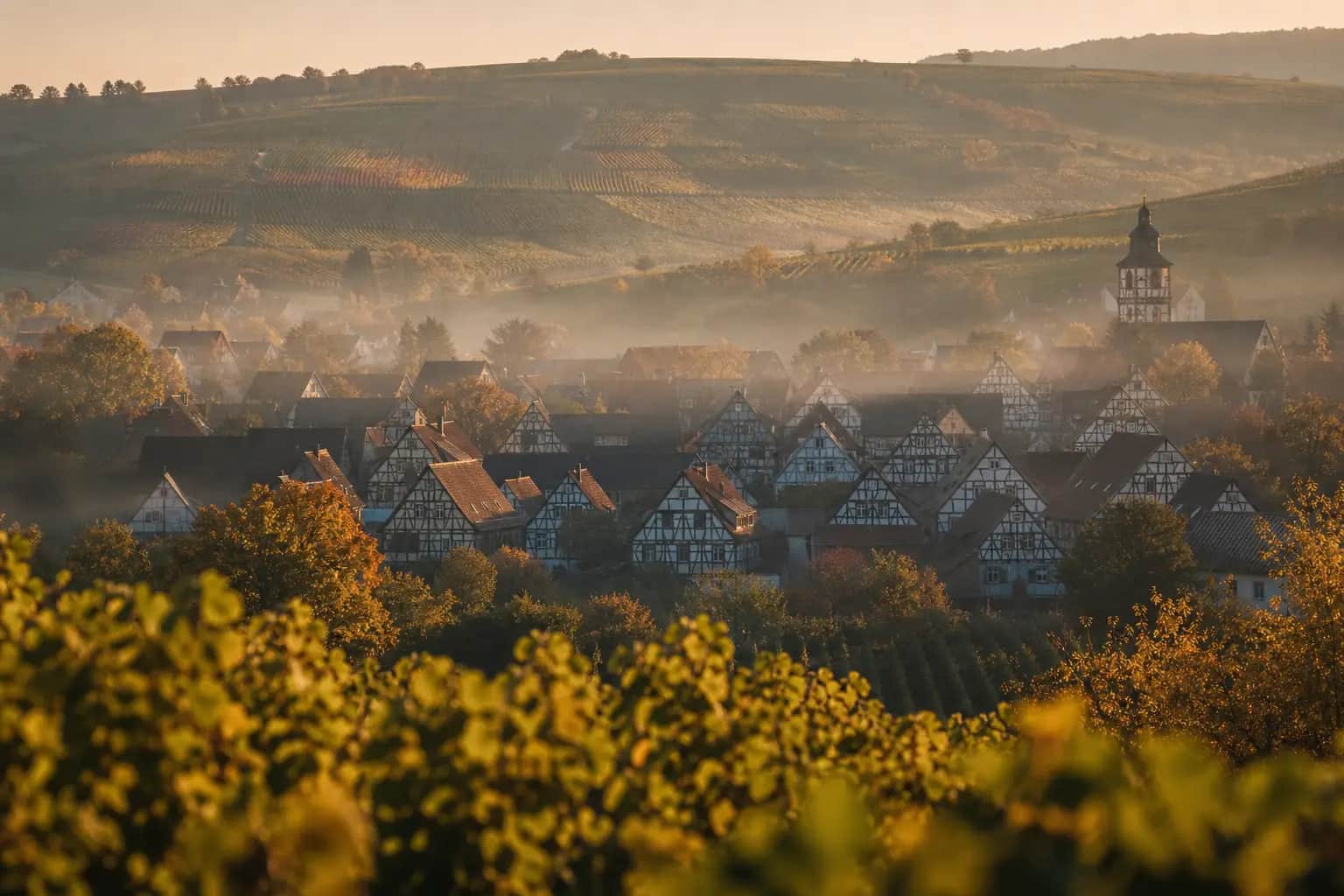 Stimmungsvoller Blick auf die Region Großbottwar – Pieta Bestattungen ist hier für Sie da