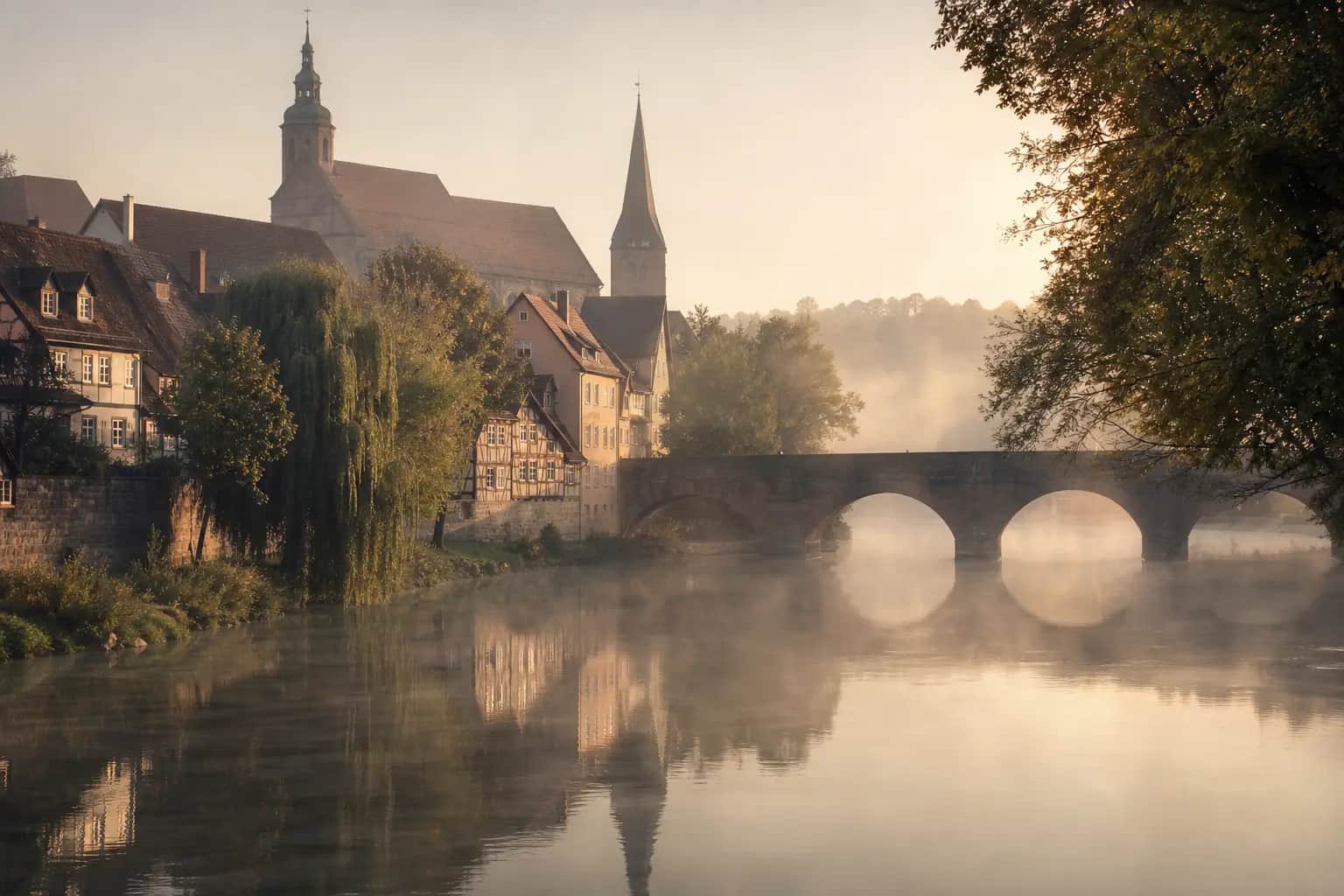 Stimmungsvoller Blick auf die Region Oberriexingen – Pieta Bestattungen ist hier für Sie da